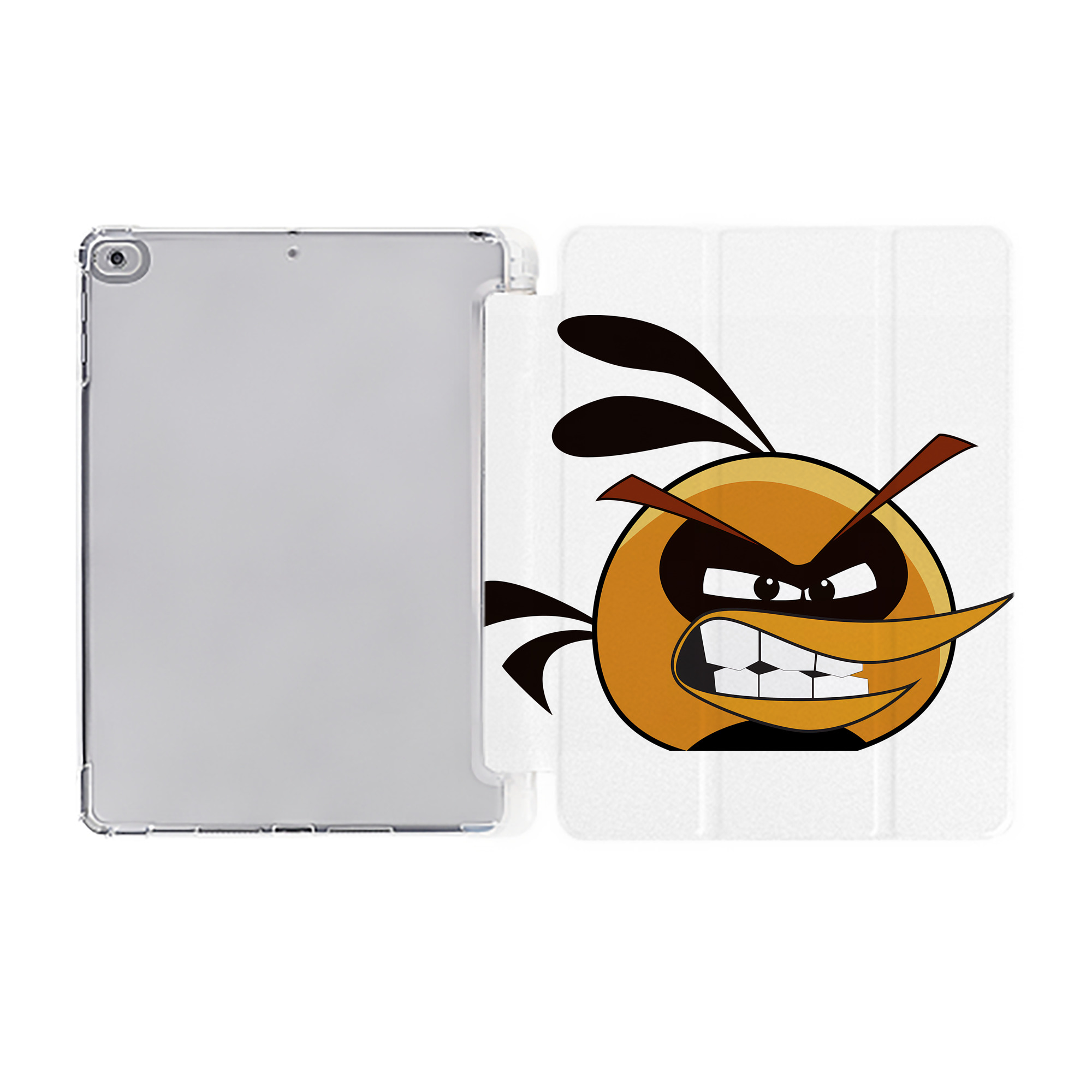 （画像用） Angry Birds アングリーバード IPad ケース ペン収納付き 三つ折りスタンド PUレザー×シリコン 対応機種9.5/10.5/10.9インチ
